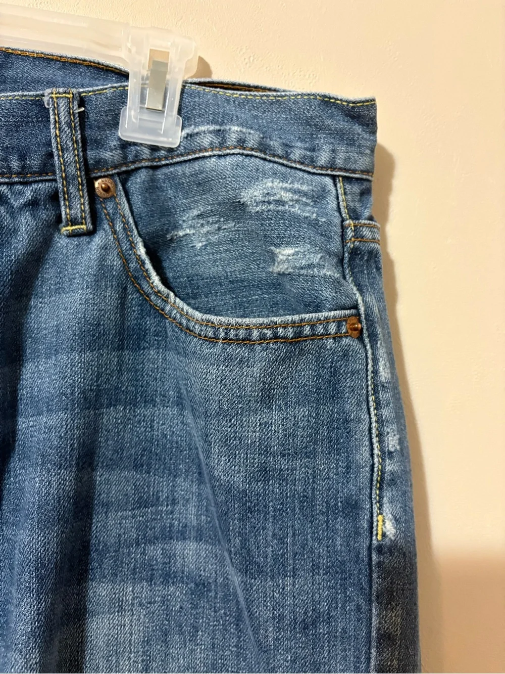 Lucky Brand Classic Men’s Blue Denim Jeans Casual Straight Fit 36x33